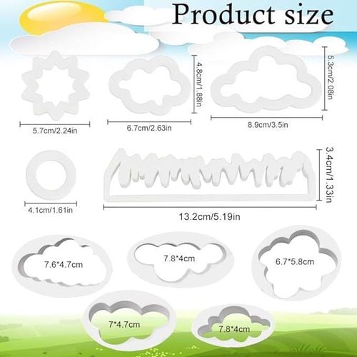 Zestaw foremek do ciastek Chmurki, słońce, trawa 10szt na Arena.pl