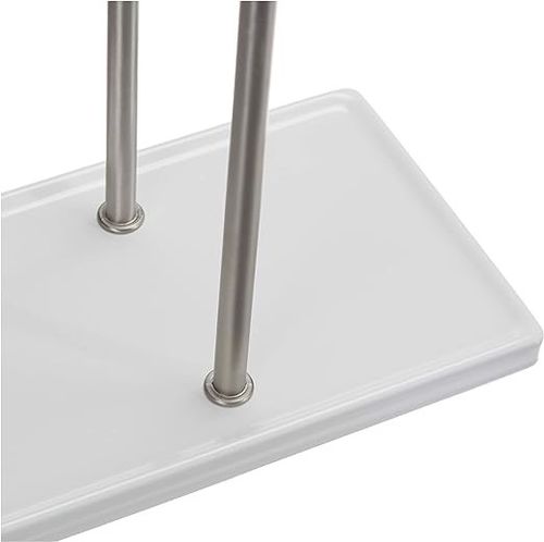 Wieszak Łazienkowy Podwójny Wolnostojący Srebrny na Arena.pl