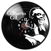 Zegar ścienny z płyty winylowej Gilberto Gil 1404.14