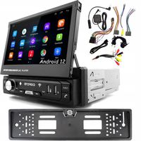 RADIO SAMOCHODOWE 1DIN MULTIMEDIALNE ANDROID 12 GPS 2/32GB WYSUWANY EKRAN