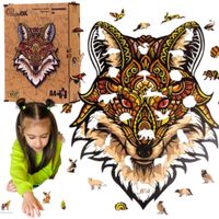 puzzle drewniane układanka zaczarowany lis lisek  pua4-00713 puza4-00713