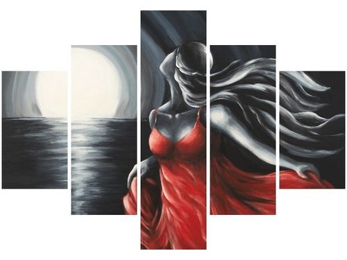 70 100CM OBRAZ 5 ELEM UCIECZKA OD PRZESZŁOŚCI DRUK PŁÓTNO na Arena.pl