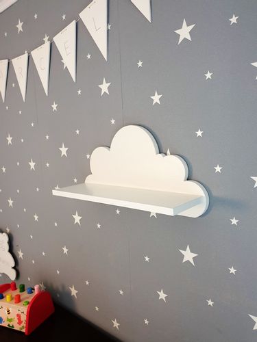 Bardzo solidna biała Półka Chmurka, DUŻA 50cm na Arena.pl