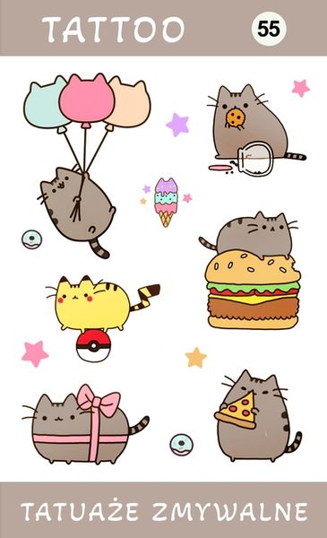 Tatuaże zmywalne Pusheen zdjęcie 1