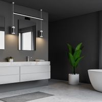 Kinkiet LAMPA ścienna SHINE ML6336 Milagro łazienkowa OPRAWA metalowa LED 15W 4000K nad lustro IP44 czarna