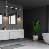 Kinkiet LAMPA ścienna SHINE ML6336 Milagro łazienkowa OPRAWA metalowa LED 15W 4000K nad lustro IP44 czarna