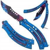 NÓŻ MOTYLEK TRENINGOWY MOTYLKOWY TĘPY BALISONG CS:GO PREZENT SKŁADANY