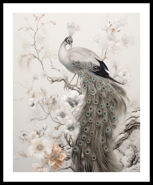 Plakat 40x50cm Pawia Gracja zdjęcie 3