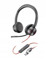 Słuchawki Poly Blackwire 8225 USB-C Stereo z ANC i Mikrof. + Adapter