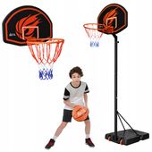 Kosz do Koszykówki Regulowany do 210 cm Stabilny Mobilny KÓŁKA Zestaw