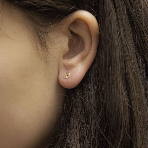 Złote Kolczyki Sztyfty Serce na Arena.pl