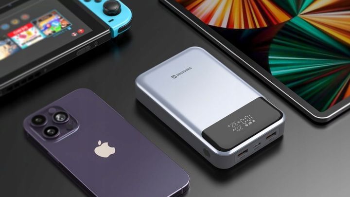 Powerbank 20000 mAh 100W do laptopa smartfona 2x USB-A 1x USB-C KOMPAKTOWY zdjęcie 6