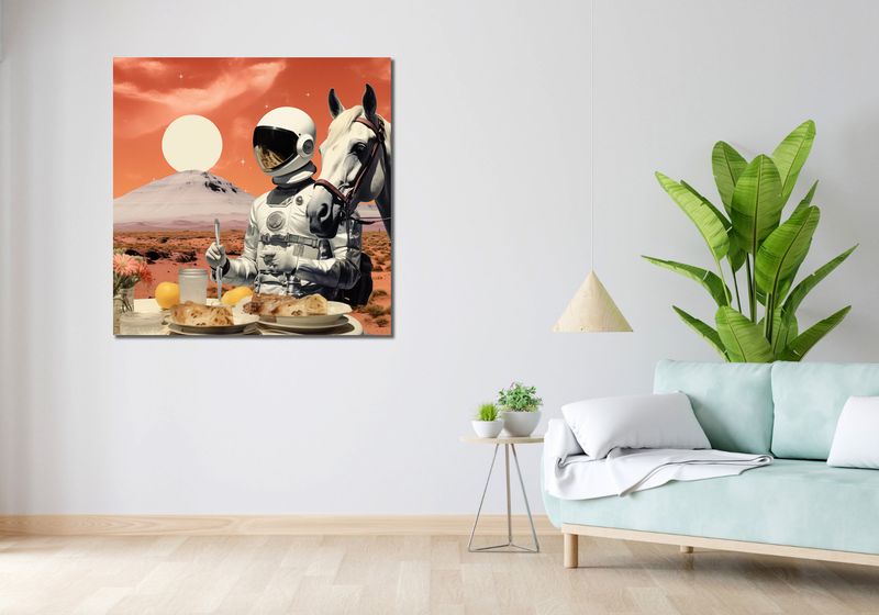 Obraz 100x100cm Obiad na Marsie zdjęcie 2
