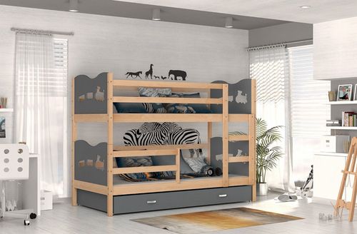 Łóżko MAX 2 sosna Kolor - Błękit na Arena.pl