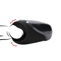 loveline licorice black - wibrująca maszyna intymna, silikonowa, czarna