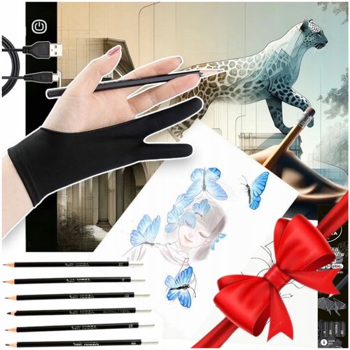 TABLET GRAFICZNY DO RYSOWANIA TABLICA LED DESKA KREŚLARSKA A4 + AKCESORIA na Arena.pl