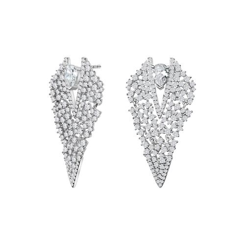 srebrne kolczyki lśniące imprezowe - kdk6499 na Arena.pl