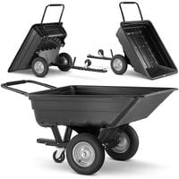 Przyczepa przyczepka ogrodowa taczka do traktorka HIGHER 180L 3w1