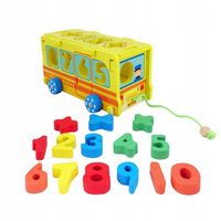Drewniany Autobus Sorter z cyferkamii kolorowy 411