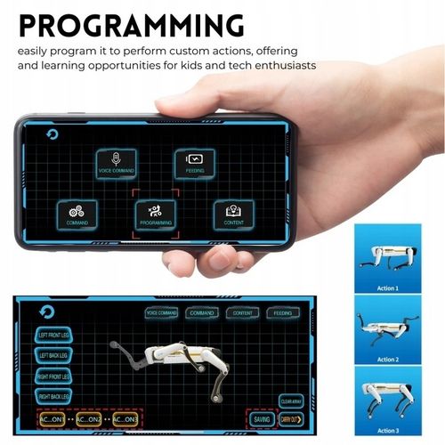 iUni 8002 Inteligentny Robot Pies, Zdalne Sterowanie, Ponad 25 Funkcji na Arena.pl