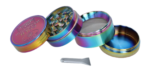 Tęczowy Grinder Młynek do Tytoniu Crusher Metalowy Chillout Smoke na Arena.pl