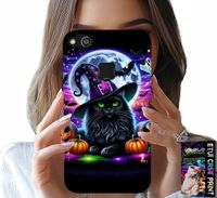ETUI DO HUAWEI P10 LITE - CZARNY KOTEK HALLOWEEN SALEM DYNIA WZORY
