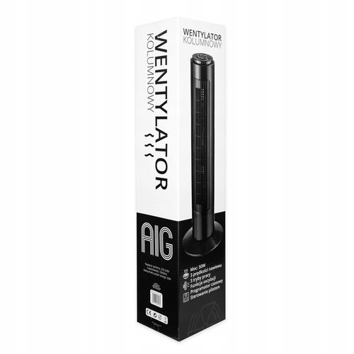 WENTYLATOR KOLUMNOWY DUŻY WIATRAK PODŁOGOWY TIMER OSCYLACJA KOLUMNA na Arena.pl