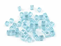 KOSTKI PLASTIK EFEKT AB NIEBIESKI LAZUR 6x6MM 10SZT