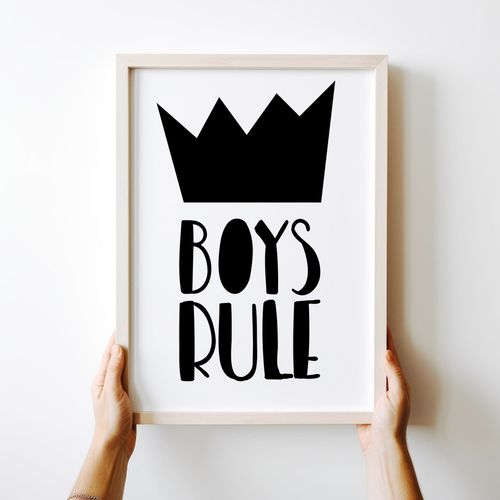 Plakat czarnobiały korona 40x50 cm na Arena.pl