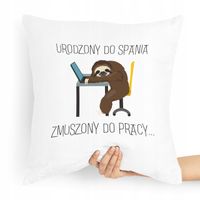 Poduszka Zabawny Prezent Urodzony Do Spania Z Nadrukiem Ze Zdjęciem