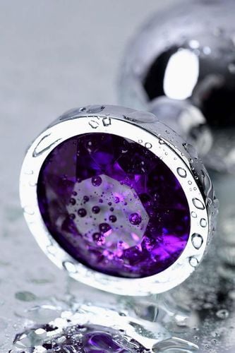 silver anal plug toyfa metal,with a amethyst colored gem na Arena.pl