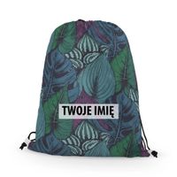 WORKO-PLECAK z Twoim imieniem Ciemne liście 036