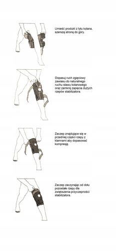PROFESJONALNA ORTEZA KOLANA STABILIZATOR Z SZYNAMI na Arena.pl