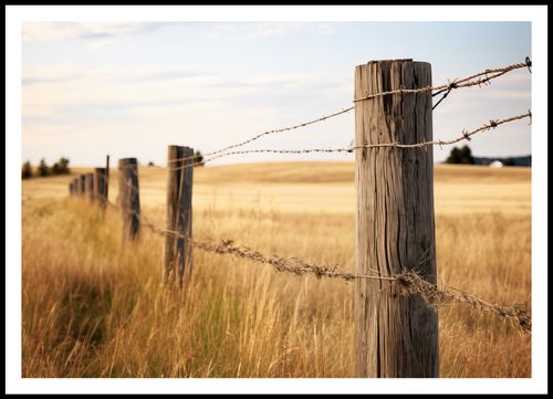 Plakat 100x70cm Płot na Polu na Arena.pl