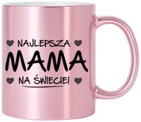 KUBEK RÓŻOWY PREMIUM Z NADRUKIEM DLA MAMY TEŚCIOWEJ PREZENT DZIEŃ MATKI