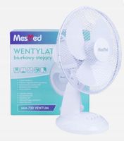 WENTYLATOR BIURKOWY WIATRAK stojący CICHY MOCNY 35W 3 STOPNIOWA REGULACJA