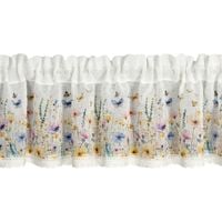 Zazdrostka Rozalie 30x150 cm biała taśma marszcząca kwiaty motyle