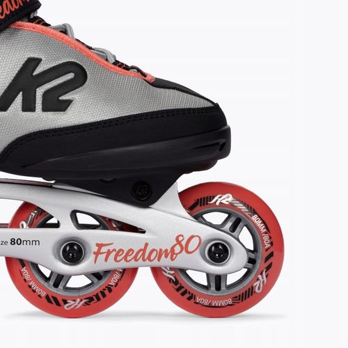 Rolki damskie K2 Freedom Alu 80 W srebrne 30E0342 na Arena.pl