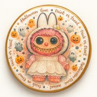 CIASTKO LUKROWANE HALLOWEEN NO.11 ROZ.L KOŁO RĘCZNIE ROBIONE