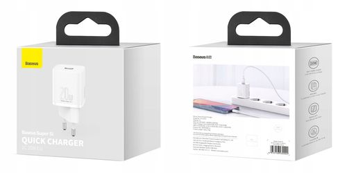 ŁADOWARKA BASEUS sieciowa Super Si Quick Charger 1xUSB-C 20W (biała) na Arena.pl