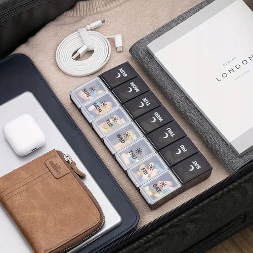 Organizer Na Leki Kasetka Pojemnik Na Tabletki Ranek-Wieczór 235x120 mm na Arena.pl