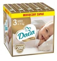 Pieluchy Dada 3 ExtraCare Pampersy 4-9 kg 200 szt