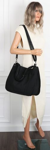 Torebka Damska Shopperka Worek Pojemna Modna Duża Torba CH7716 Czarna na Arena.pl