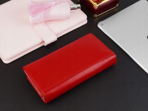 KOCHMANSKI portfel damski skórzany duży czerwony na dokumenty i karty na Arena.pl