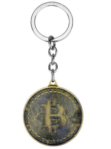 1 2409 Breloczek Moneta Bitcoin Krypto Waluta Brąz Blockchain Mining na Arena.pl