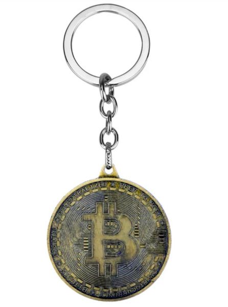 1 2409 Breloczek Moneta Bitcoin Krypto Waluta Brąz Blockchain Mining zdjęcie 8