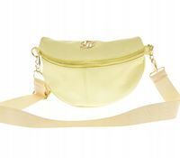 Laura Biaggi - nerka saszetka listonoszka żółty pastelowy mat JP70