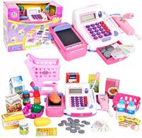 LT38 RÓŻOWA KASA FISKALNA WÓZEK SKANER AKCESORIA