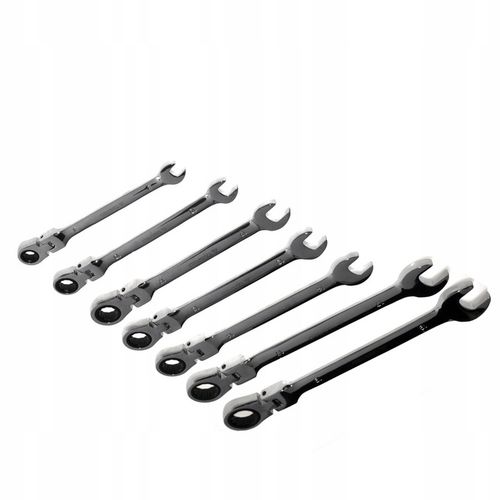 KLUCZE PŁASKO OCZKOWE Z GRZECHOTKĄ ŁAMANE 8-19 7EL MOCNE na Arena.pl