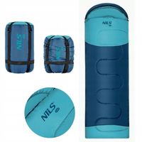 Duży ciepły śpiwór turystyczny mumia z kapturem i pokrowcem kompresyjnym